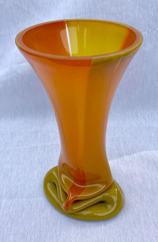 Martinez_Paul_Orange_Art_Nouveau_Vase