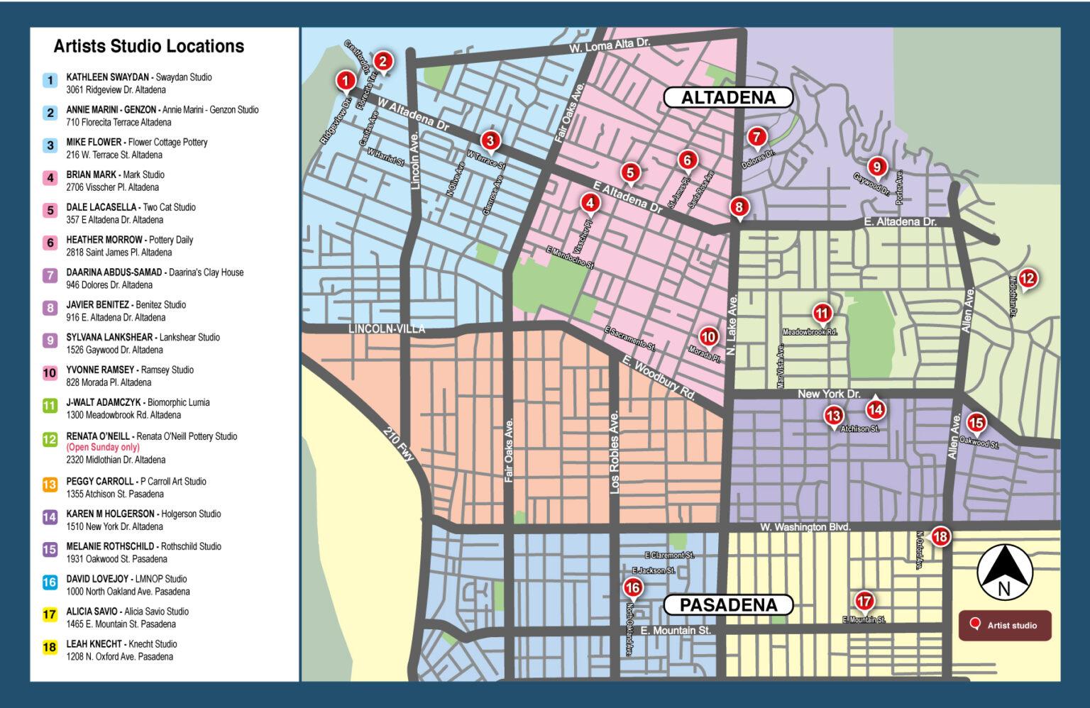 Tour Map 2024 Alta Arts Collective